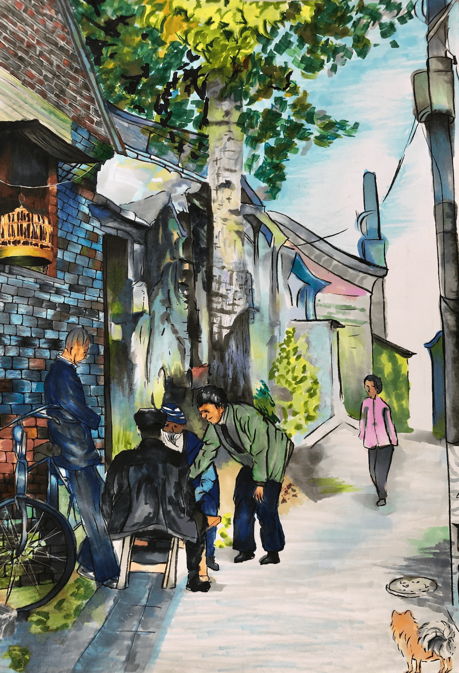 公司绘画比赛,探寻小巷中的艺术魅力