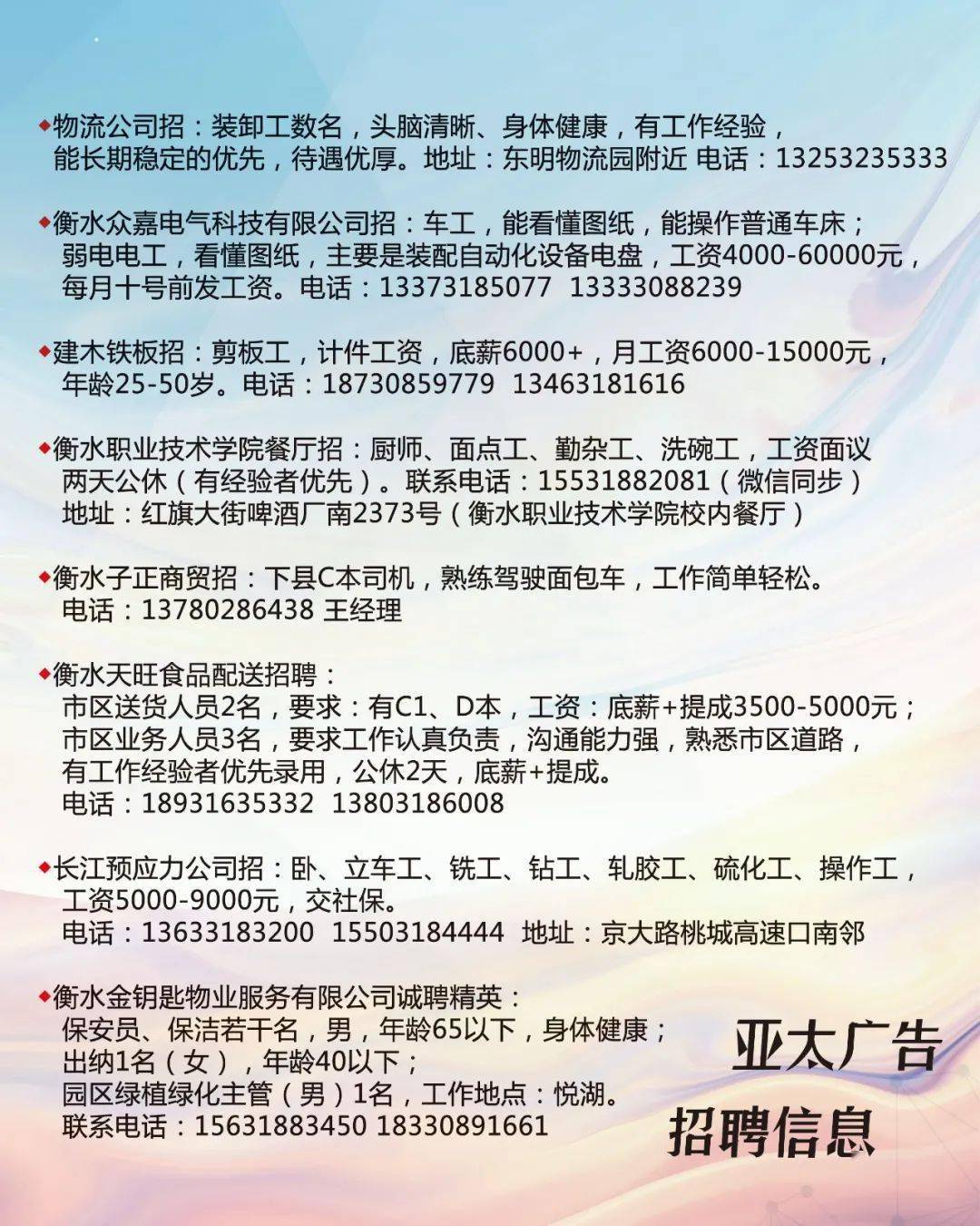 滕州最新招聘信息及动态更新